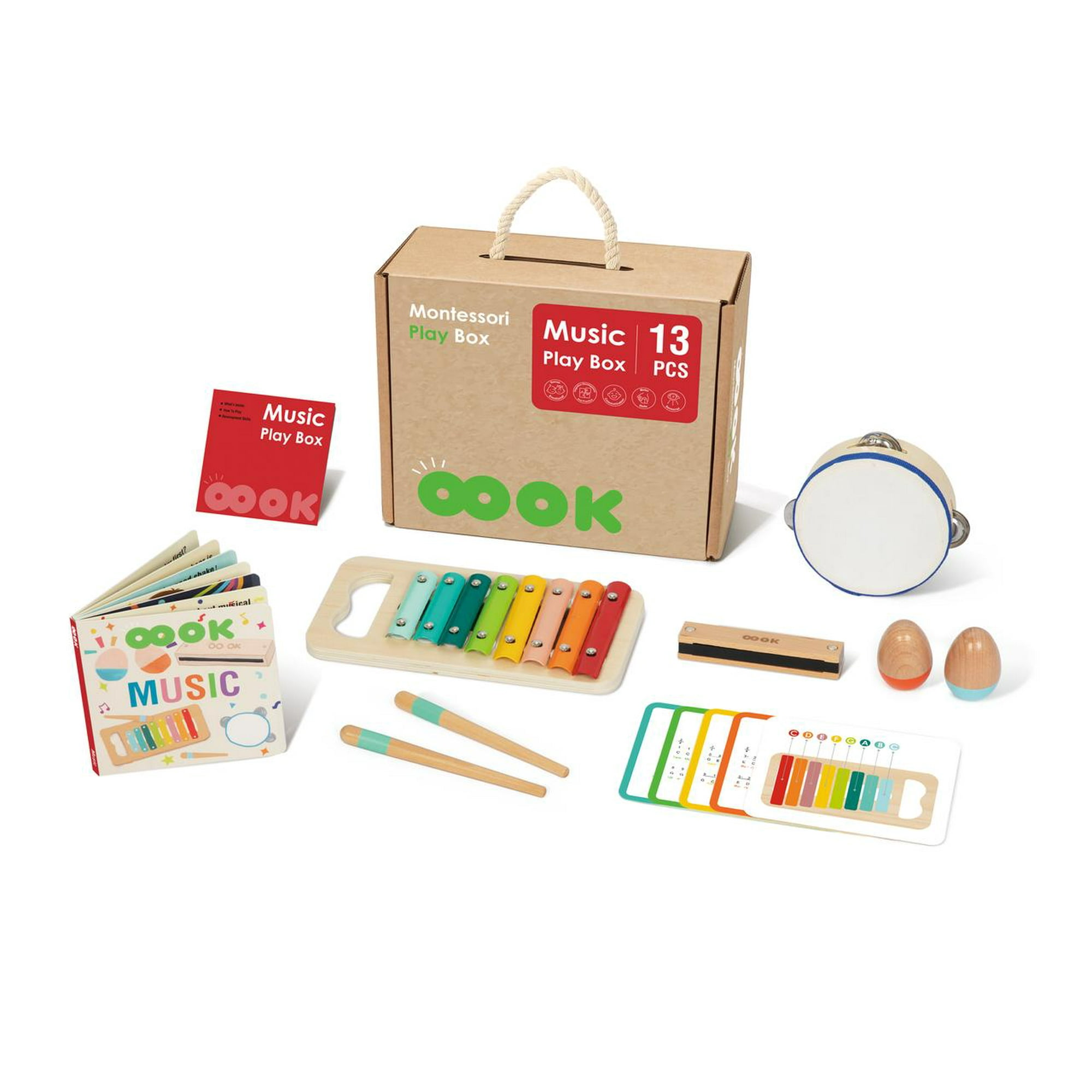 Chitines - Caja Montessori Centro Actividad Estimulación Musical 13 Pcs