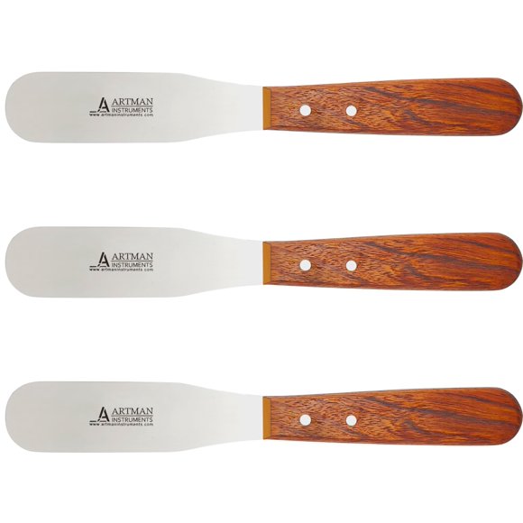 Espátula Artman Instruments 20 cm Acero y Madera - Pack de 3