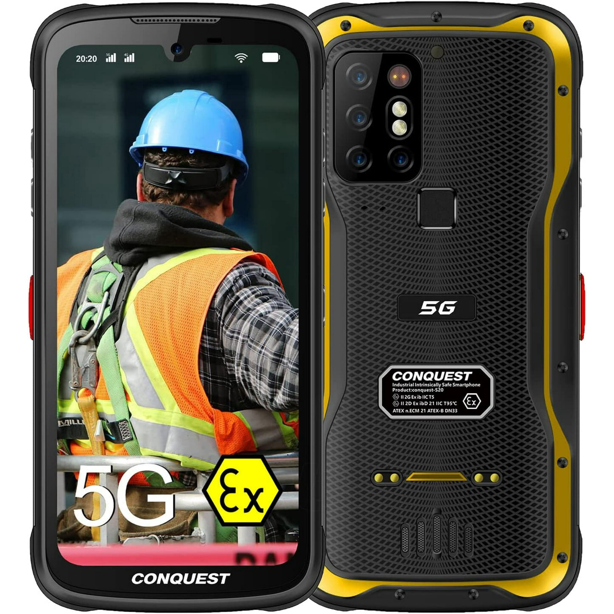 Conquest S20 Atex - Celular Industrial Intrínsecamente Seguro A Prueba De Explosión Antiexplosivo