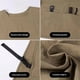 thumbnail image 3 of Deldelal de trabajo unisex impermeable con 4 bolsillos Chaleco Deldelal Chef camarero ultraligero Trajes de trabajo para cocina (caqui), 3 of 3