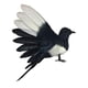 thumbnail image 4 of -Pájaro de simulación, modelo de plumas artificiales, figuras decorativas de pájaros para el hogar, fotografía, utilería, patio, decoración del hogar. Alas extendidas de 18 cm., 4 of 5