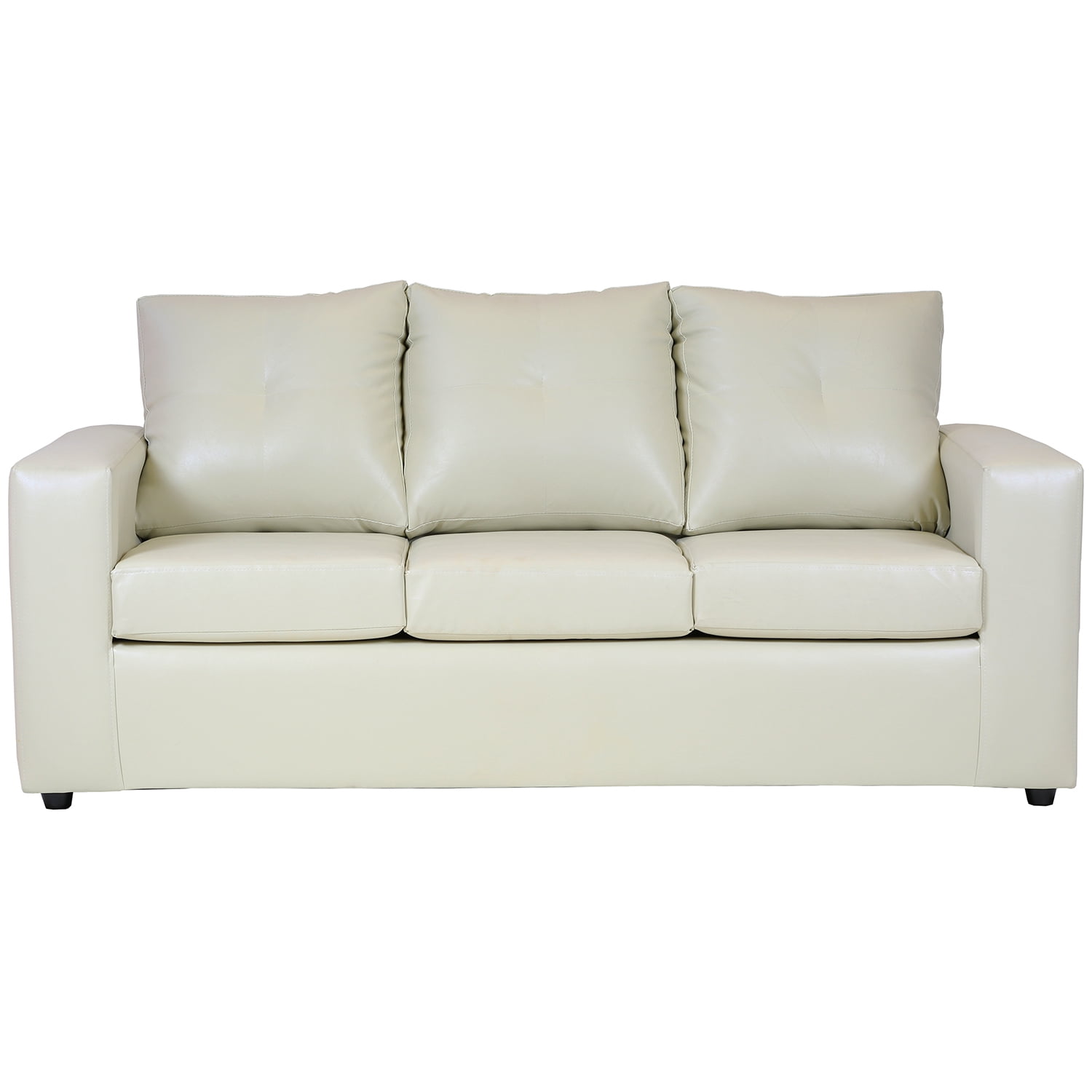 Muebles América - Sofá Emilia 3 Cuerpos Pu Beige