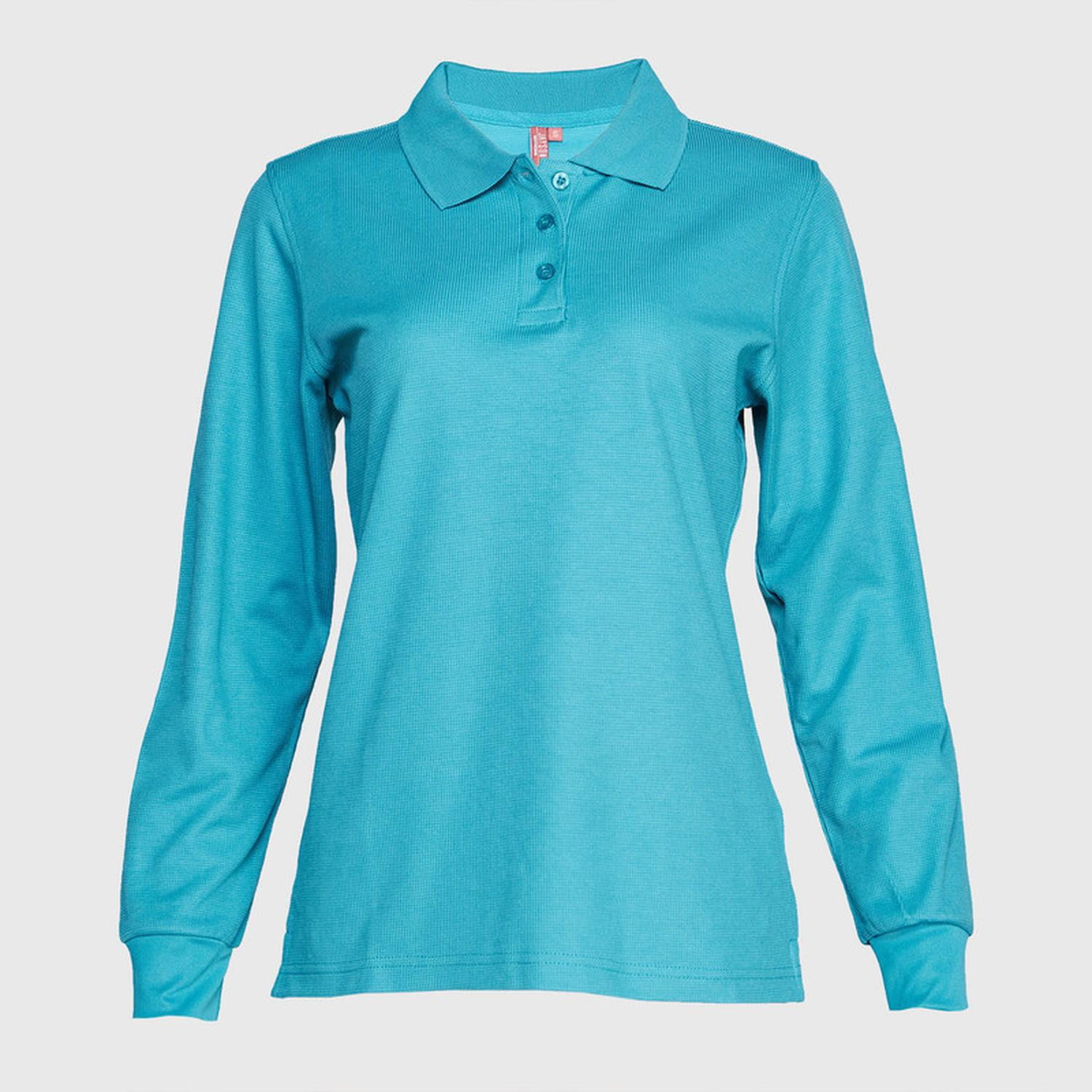 Jayson - Polera Ml Mujer Waffle Turquesa Xs