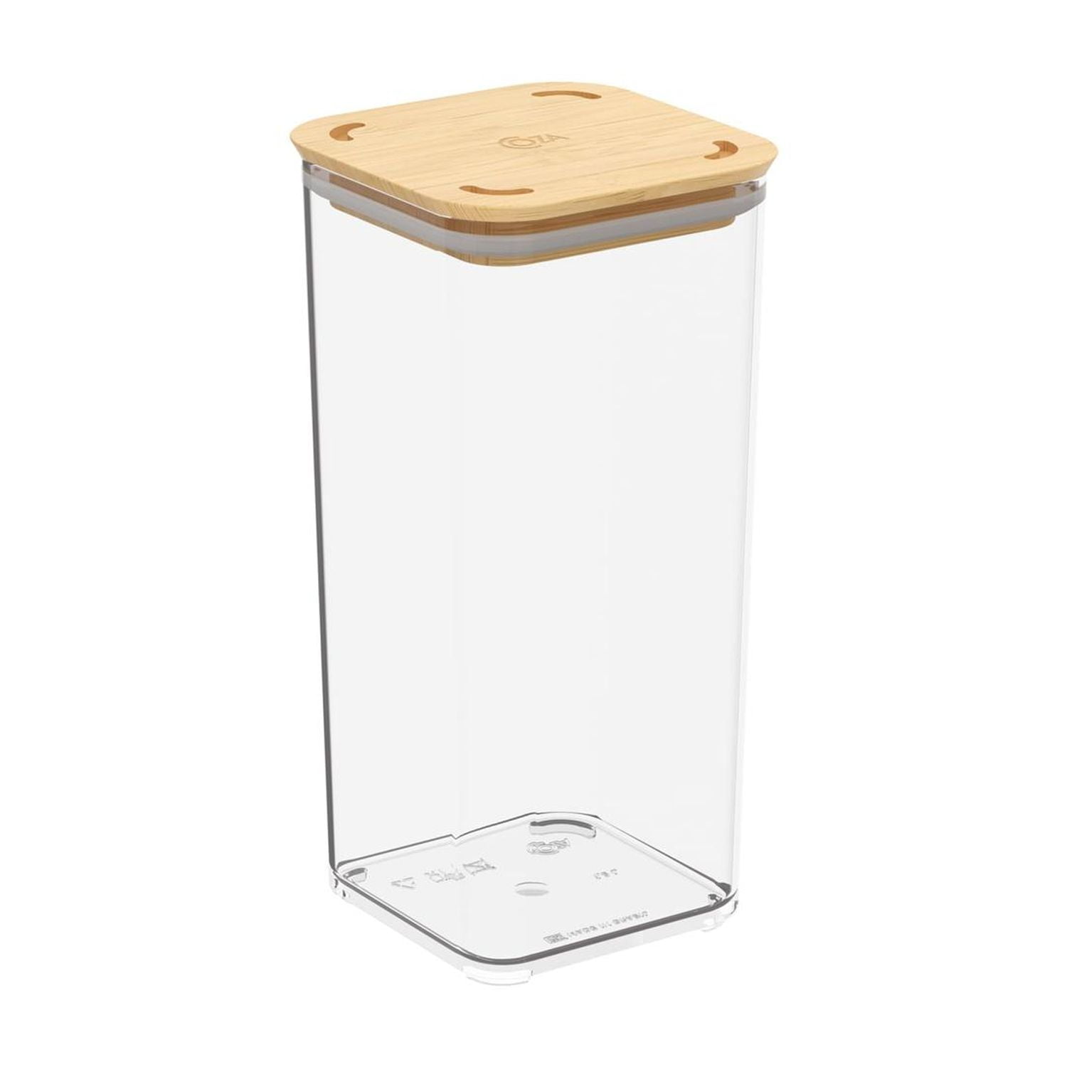 Coza - Contenedor Hermético Modo Bambú 1,2 L Cristal Blanco