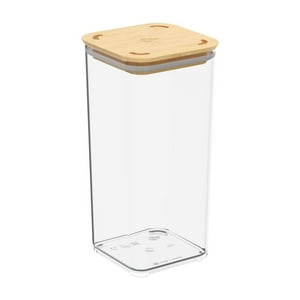 Coza - Contenedor Hermético Modo Bambú 1,2 L Cristal Blanco
