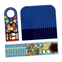 Magideal - 12 Juegos De Pegatinas De Natividad Diy, Manualidades Navideñas, Pegatinas Educativas, Pegatina De Escena De Natividad Diy Para Actividades En El Aula Estilo B