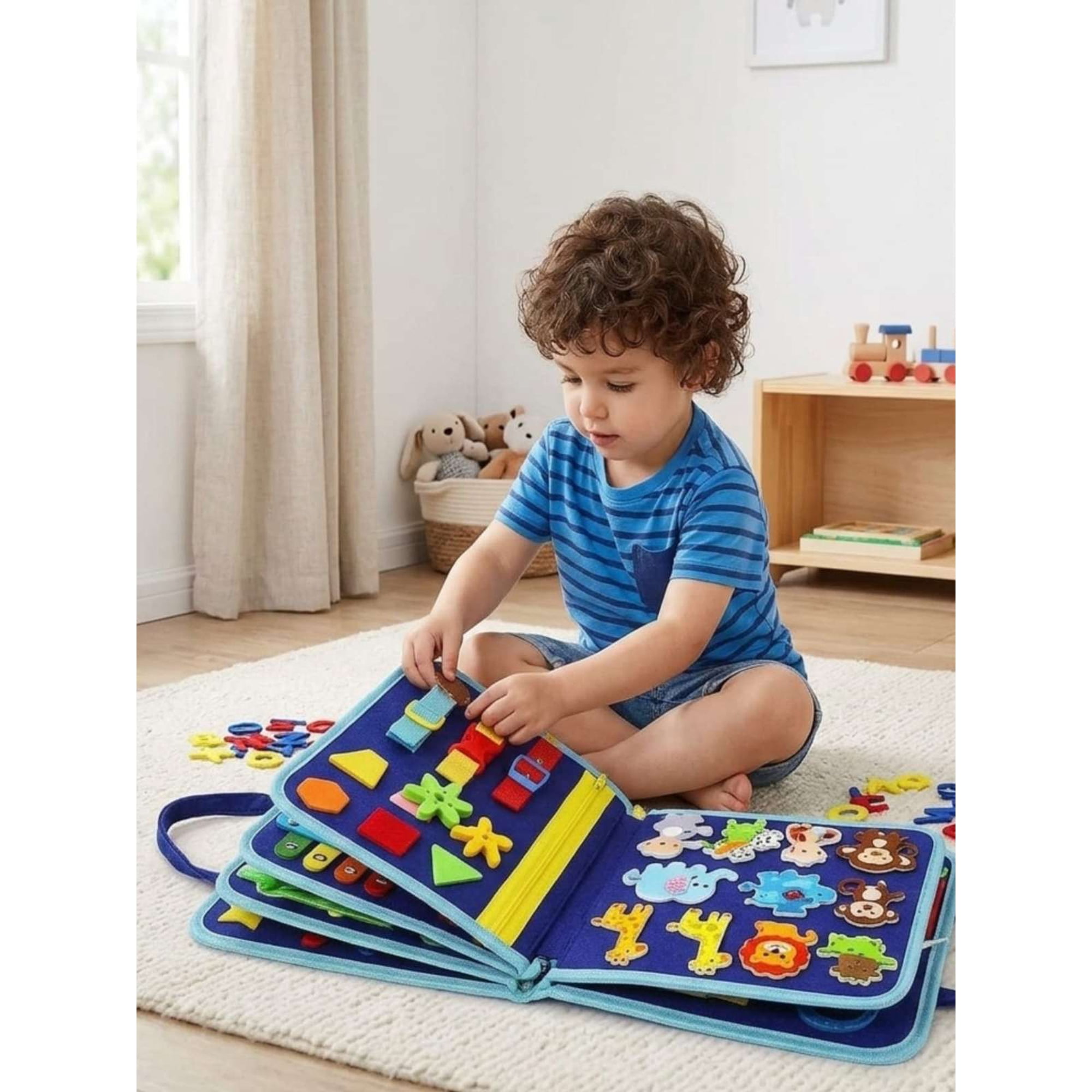Todo Para El Hogar - Libro Sensorial Con Tablero De Actividades Motricidad Fina