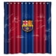 thumbnail image 1 of Cortina de ducha Shoppemarte con diseño de rayas azules y rojas del FC Barcelona, con ganchos, tamaño 66 x 72 pulgadas, 1 of 3