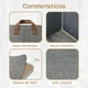 thumbnail image 2 of Caja Organizadora Plegable Apilable 47x28x20cm Gris Con Asa Pack de 3, 2 of 3