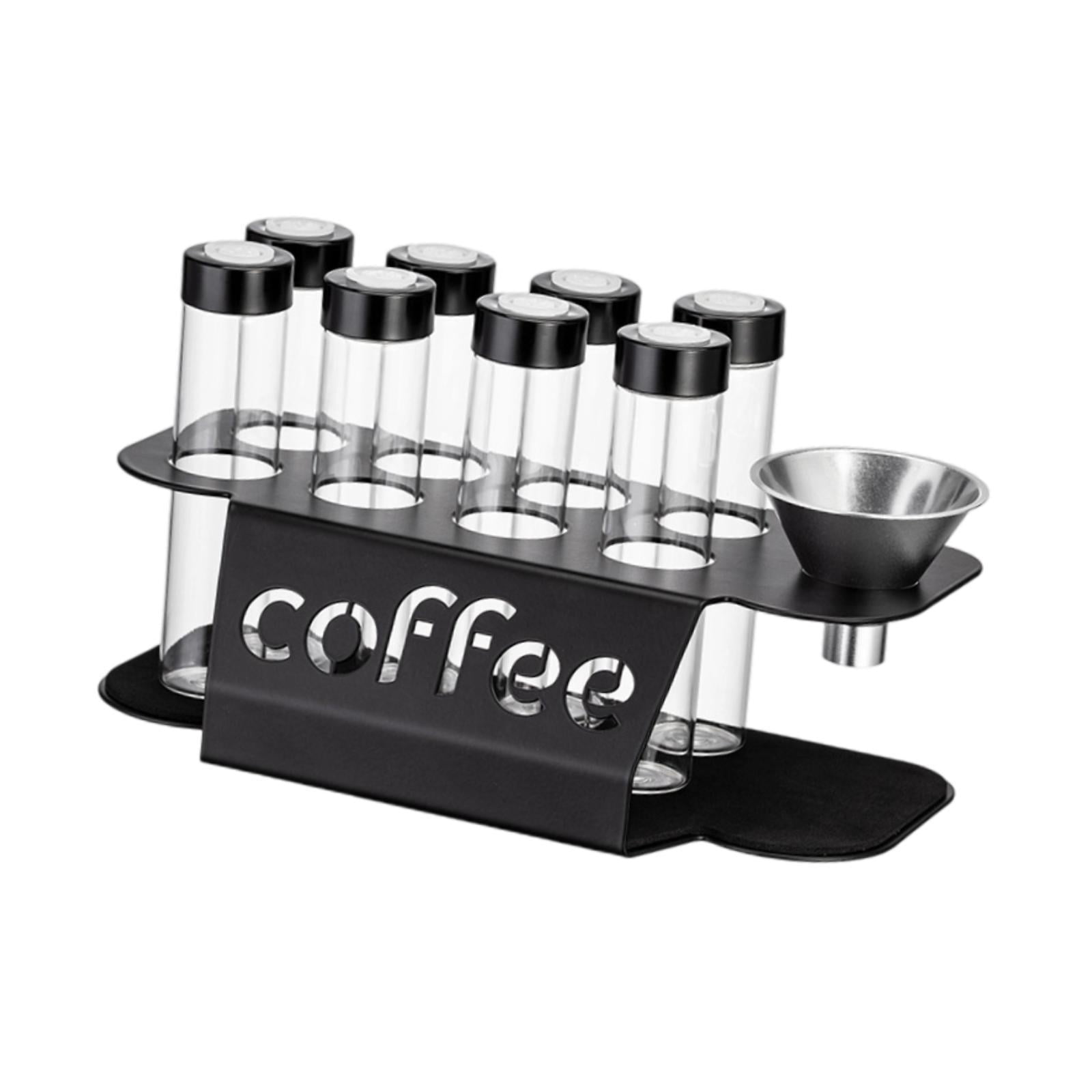 Bothyi - Contenedor De Café En Grano Monodosis Transparente De 8 Tubos Para Cafeterías Y Bares