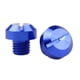 thumbnail image 5 of 2 Piezas M10x1.25 Espejos Retrovisores Rosca Agujero Tapón Tornillos Pernos Azul Positivo, 5 of 5