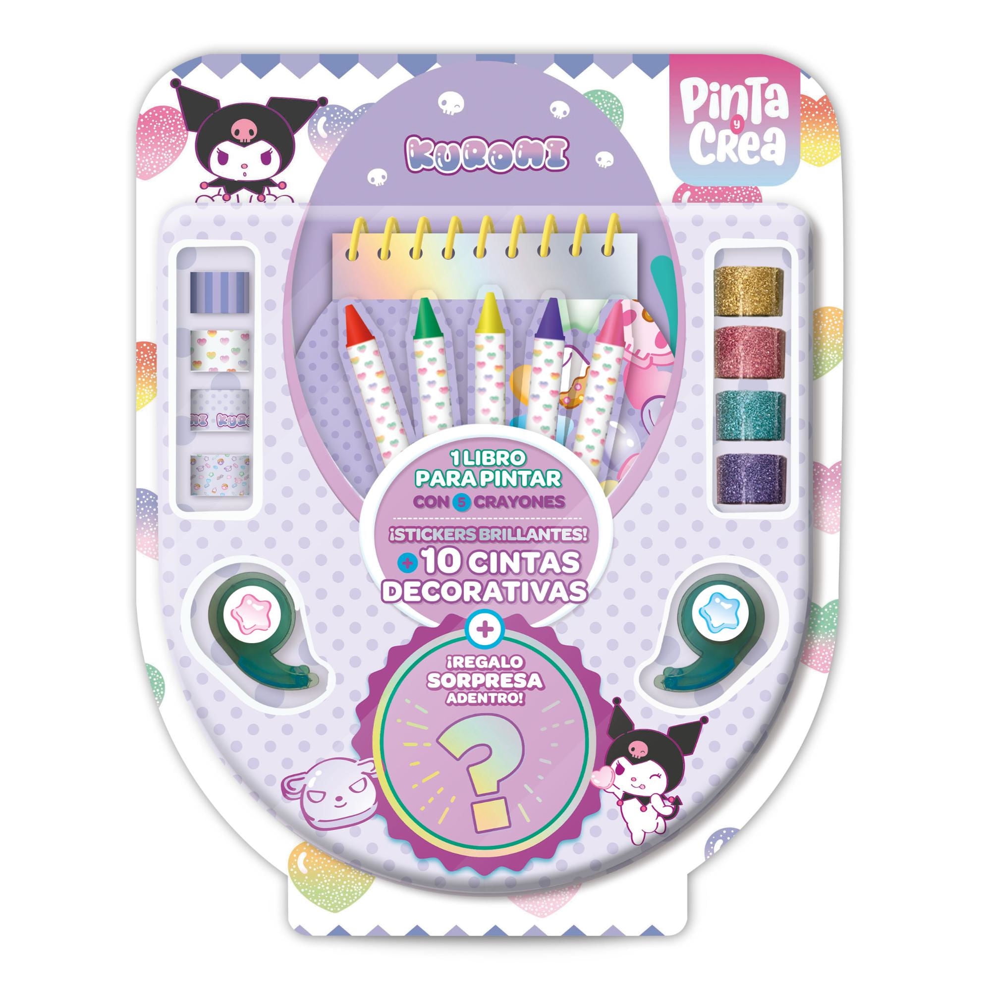 Blister Libro Para Pintar + 5 Crayones Kuromi Vertice