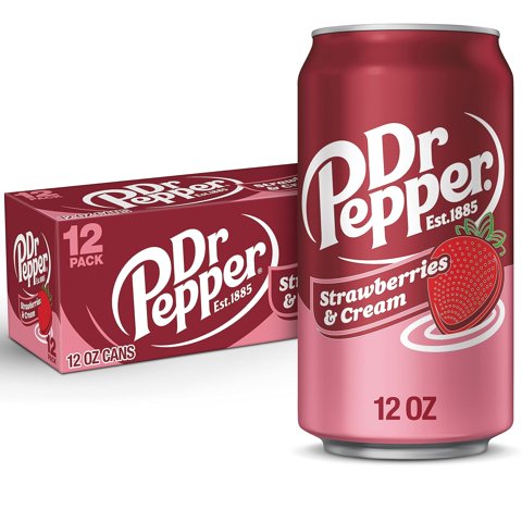 Dr Pepper - Bebida Frutillas Crema 12X355Ml