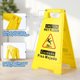 thumbnail image 3 of Pack de 4 letreros amarillos de precaución por piso mojado, 17,5 pulgadas, 3 of 3