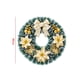 thumbnail image 3 of Decoracion Corona Navideña Con Flores y Destellos Dorados 40cm, 3 of 4