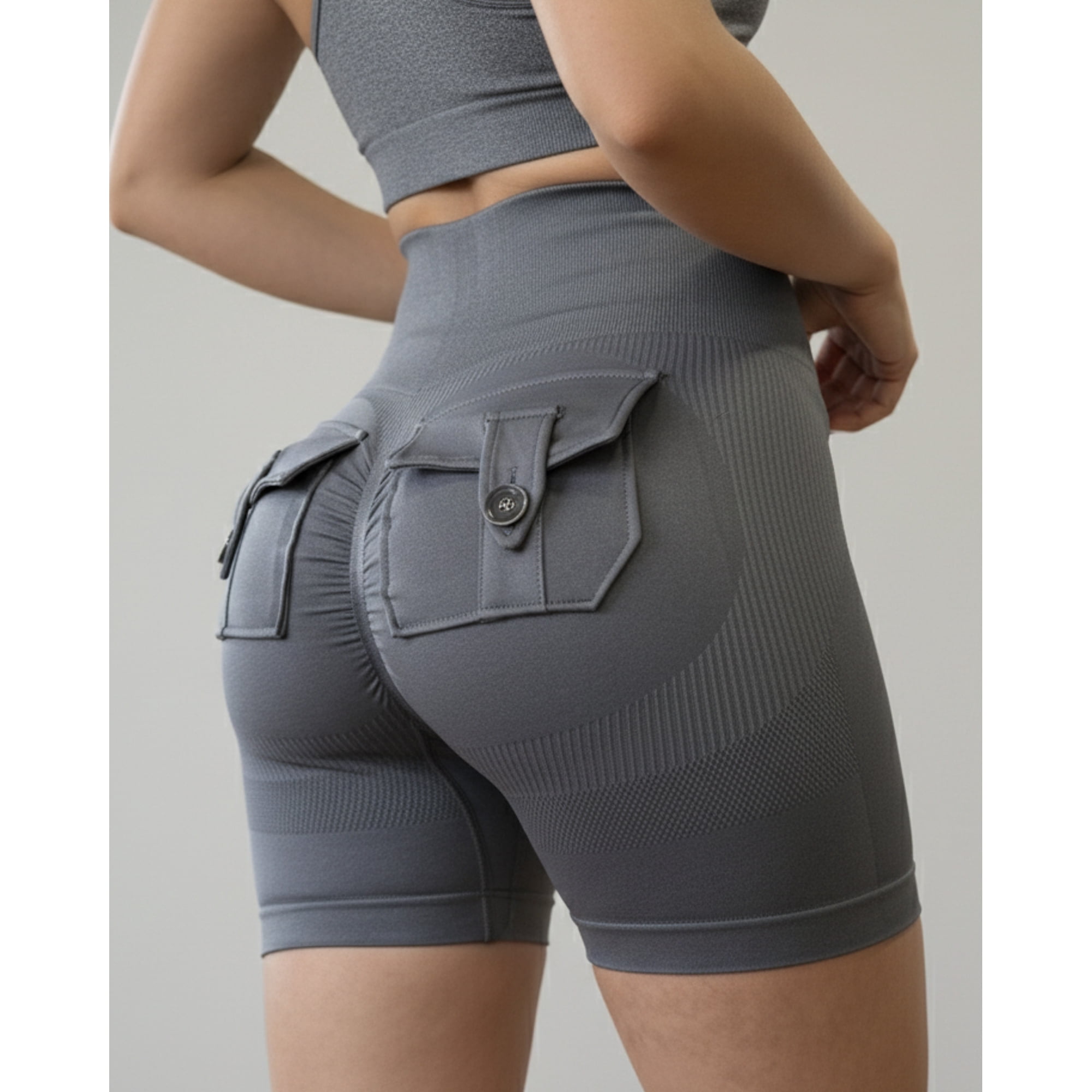Flix Spa - Short Deportivo Mujer Push Up Con Bolsillo Trasero