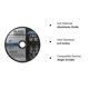 thumbnail image 4 of Ruedas cortadas BHA de metal y acero inoxidable para amoladora angular, 4 of 4
