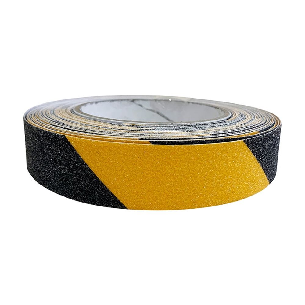 Lorenzini - Cinta Antideslizante Negra-Amarillo 25Mmx18Mts