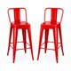 thumbnail image 1 of Pack de 2 Sillas Altas Tolix Metálicas Rojas con Espaldar | Estilo Industrial para Barra, Cocina y Cafetería, 1 of 7