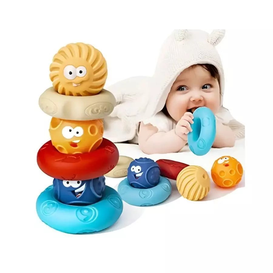 Genérico - Jenga Juguete Sensorial 6 Piezas Pelota De Goma Suave