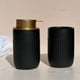 thumbnail image 2 of Set 2 accesorios de baño Dispensador de jabón y Vaso Cerámica Negro, 2 of 2
