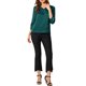 thumbnail image 2 of INSPIRE CHIC Blusa de Satén para Mujer Casual Sólida de Manga Larga con Cuello en V Camisas XS Azul Verde, 2 of 8