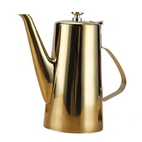 Magideal - Jarra De Agua De Acero Inoxidable, Dispensador De Bebidas Heladas, Tetera De Agua Fría, Tapa Abatible Con Boquilla Con Cuello De Cisne Para Barbacoa Y 2.0L