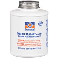 Sellador De Roscas Permatex 80633-12Pk Con Ptfe 473 Ml (Paquete De 12)