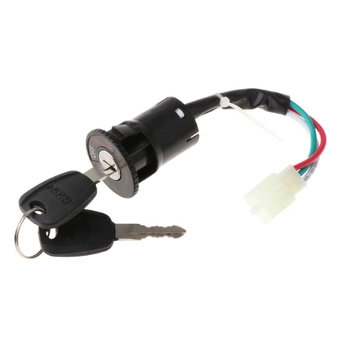 Ioensy - Cerradura De Interruptor De Encendido Cerradura De Cilindro Multiusos Para Ciclomotor, Triciclo, Motocicleta, 3 Cables