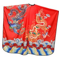 Magideal - Delantal De Corte De Pelo Delantal De Salón Multifunción Fácil De Limpiar Delantal De Salón De Peluquero Delantal De Peluquero Para Suministros , Rojo