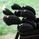 thumbnail image 2 of Golf 11pcs/Set Tapa de cabeza de hierro de neopreno Set Bandera Protector del club de golf negro Protector del club de golf, 2 of 3