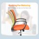 thumbnail image 2 of Silla de oficina BestOffice de malla ergonómica ajustable color naranja, 2 of 7