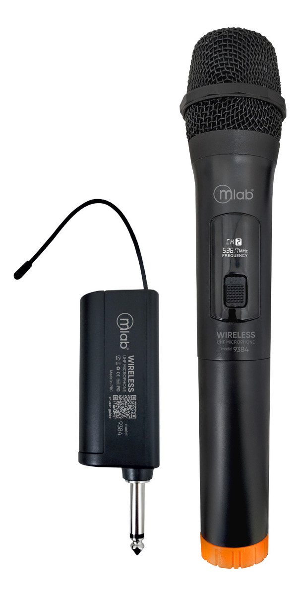 Microfono Inalambrico Uhf Portatil Recargable Mlab 09384