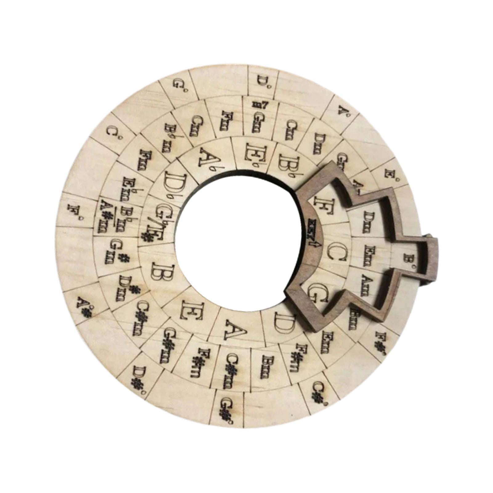 Magideal - Herramienta De Rueda De Melodía De Madera, Compacta, Para Notas Clave Círculo De Los Quintos Accesorios De Transposición De Música Para Compositores