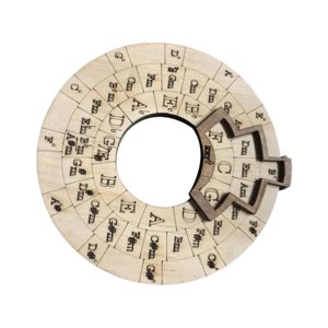 Magideal - Herramienta De Rueda De Melodía De Madera, Compacta, Para Notas Clave Círculo De Los Quintos Accesorios De Transposición De Música Para Compositores