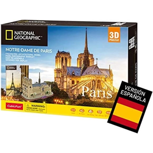 Puzzle 3D CubicFun Notre Dame Paras 128 Piezas