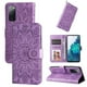 thumbnail image 1 of Funda tipo cartera FOXDOCK para Samsung Galaxy S20 FE , diseño girasol en relieve, cuero PU, cierre magnético, soporte y tarjetero, 1 of 5
