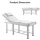 thumbnail image 1 of Professioanl Massage Table , Backrest Adjustable, Removable Headrest, Bottom Shelf Storage , Memory Foam Layer Salon Bed,White, 1 of 3