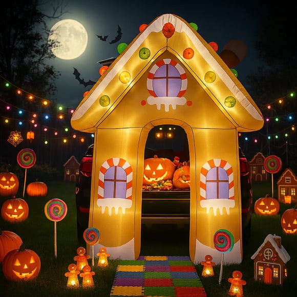 Kit de decoración inflable para coche Halloween Seeiuua de 9 pies