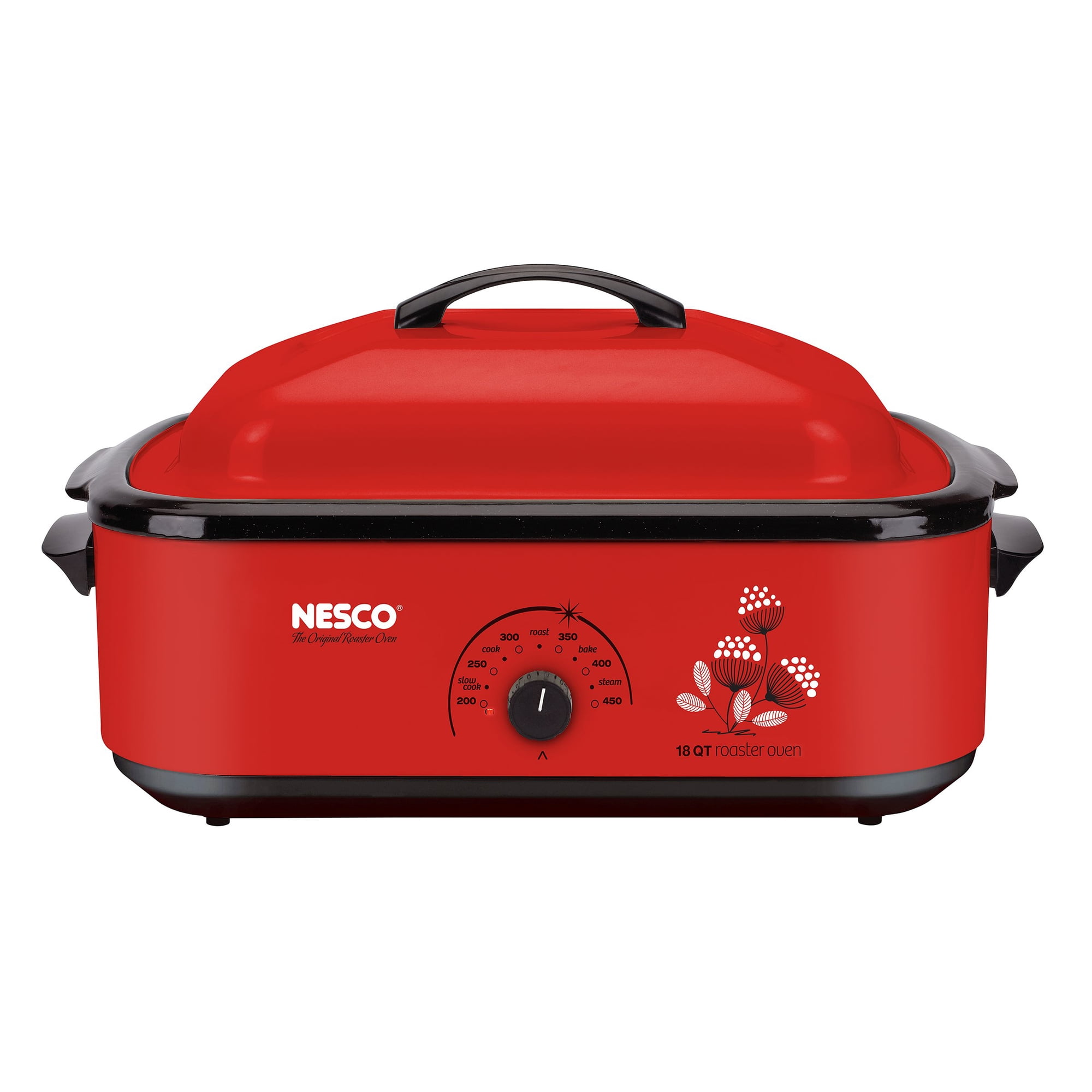 Horno Tostador Nesco Classic Con Olla De Porcelana, 18 Cuartos De Galón, Rojo