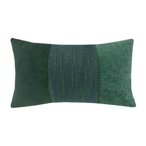 Hebra - Cojin Patchwork Rectangular Verde 30X50