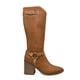 thumbnail image 3 of Bota de Mujer color cafe Caña Alta con Hebilla y Tachas, 3 of 5