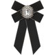 thumbnail image 1 of INSPIRE CHIC Broche de Cinta para Mujer Elegante Corbata de Lazo con Diamantes de Imitación para Vestido de Uniforme Negro, 1 of 5