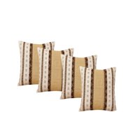 Genérico - Set De 4 Fundas De Cojin Chenille Mandala 45X45 Blanco 02