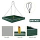 thumbnail image 4 of Bird Feeder MIXXIDEA - Bandeja colgante de madera (33 x 33 x 36 cm), color verde, 4 of 8