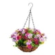thumbnail image 5 of Cesta De Flores Artificiales Colgantes, Decoración, Planta Colgante Para Césped, Balcón, Patio, Rojo Y Rosa, 5 of 5