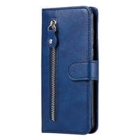 Gangxun - Funda Con Cremallera Para Iphone 13 Pro, Carcasa Cartera De Cuero Pu Con Soporte Y Tarjetero