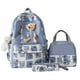 thumbnail image 1 of 3pcs Kawaii Bear Graffiti Print Backpack, Cute Preppy Schoolbag With Lunch Box Bag And Pencil Case, Student Back To School Supplies, 1 of 4