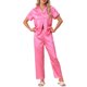thumbnail image 1 of INSPIRE CHIC Conjuntos de Pijama para Mujer Camisa Abotonada con Pantalones Largos 2 Piezas Ropa de Dormir S Rayas Rosa Rosado, 1 of 6