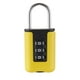 thumbnail image 4 of Candado De Combinación De 3 Dígitos Candado De Equipaje Para Bolsas Equipaje Gimnasio Deportes Locker Amarillo, 4 of 5